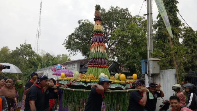 Tradisi sedekah bumi yang masih terus dilestarikan oleh masyarakat Jawa untuk berterima kasih atas hasil bumi yang telah diberikan.